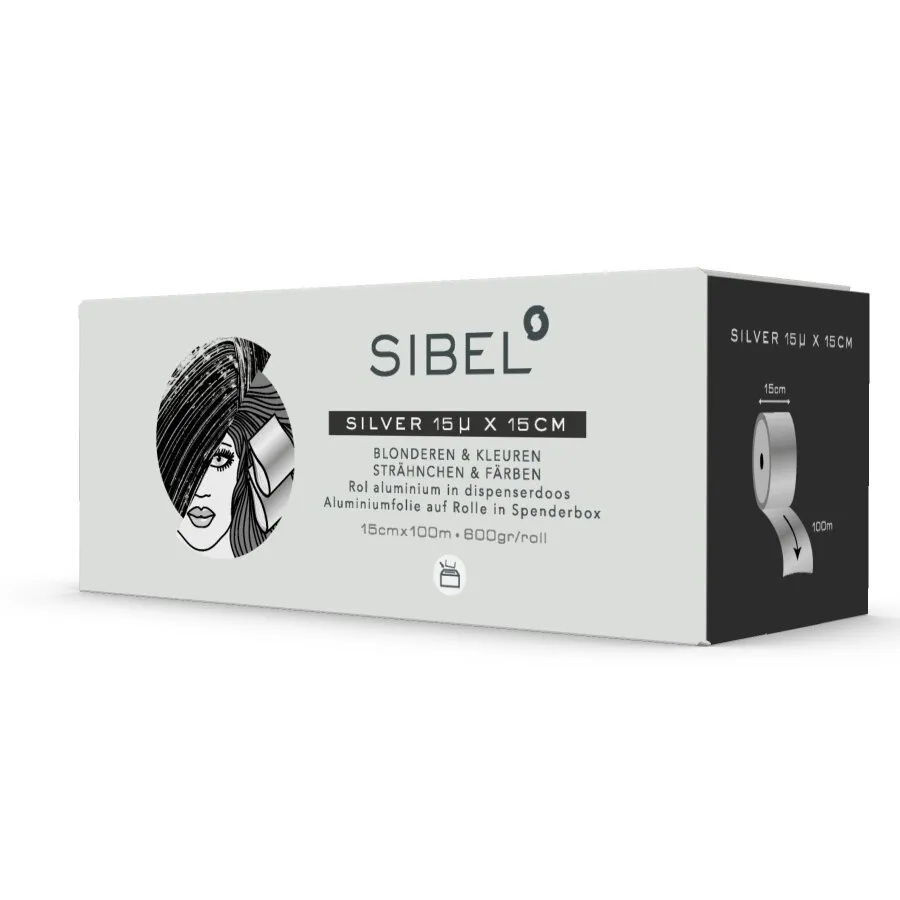 SIBEL Rouleau D'Aluminium 15µ Argent 15cmx100m